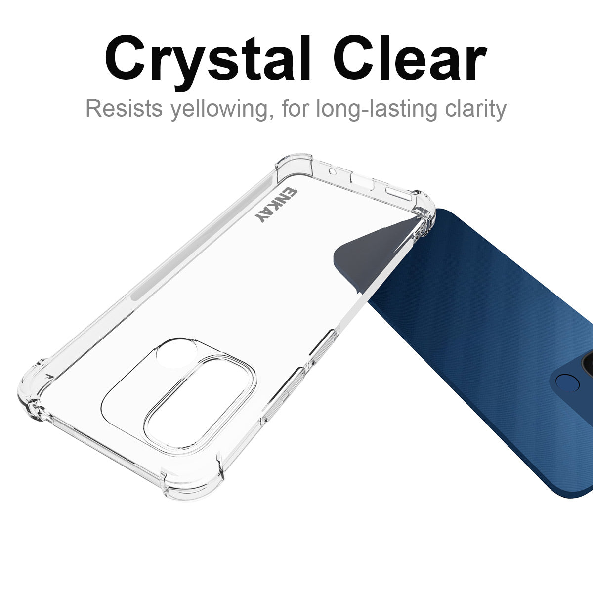 ENKAY HAT PRINCE For Xiaomi Redmi 12C 4G Transparent Phone Case with Anti-slip Strip Edge Clear TPU Phone Cover ENKAY HAT PRINCE For Xiaomi Redmi 12C 4G Transparent Phone Case with Anti-slip Strip Edge Clear TPU Phone Cover